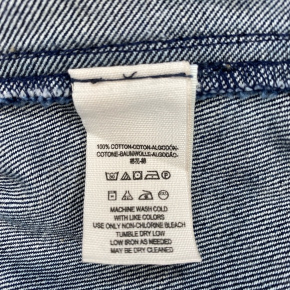 Free People Pleated Denim Mini Skirt Lace Up Size 4 - Picture 8 of 12